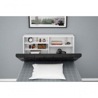 Imagem de Cabeceira Box Solteiro Isis Branco Com Capitonê Preto