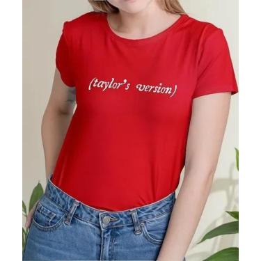Imagem de Camiseta Camisa Algodão Feminina Masculina Adulto Taylo r Swi ft  Tayl
