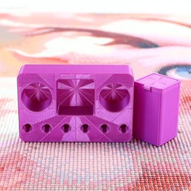 Imagem de Armazenamento de acessórios de arte de diamante, organizador de pintura de diamante para rolo de arte de diamante, pontas de caneta de pintura de diamante, cola e cera de arte de diamante, suporte de