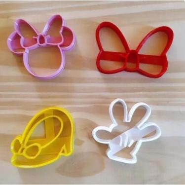 Imagem de Cortador Biscoito Molde Forma DISNEY MICKEY E MINNIE Marcador Carimbo 