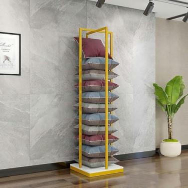 Imagem de Prateleira de armazenamento de travesseiro comercial de grande capacidade – Prateleira quadrada versátil para lojas de varejo e hotéis, ideal para toalhas, colchas e lençóis