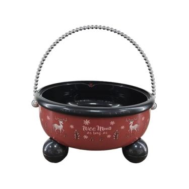 Imagem de Generic Fruteira com pedestal, bandeja para frutas, suporte decorativo criativo para vegetais, ideal para de cozinha, centro de mesa, Vermelho