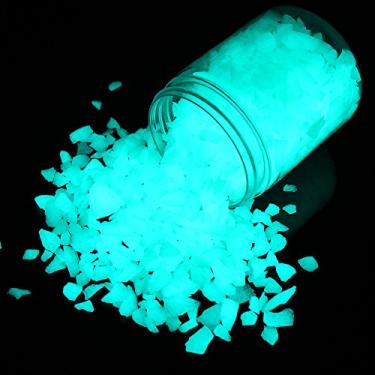 Imagem de Shiny Stone Pedras de cascalho que brilham no escuro, cascalho de aquário, pedras que brilham, pedras decorativas para aquário de peixes plantador de jardim de aquário decoração de paisagem, 280 g