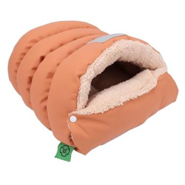 Imagem de Depisuta Cama semi-fechada para gatos, casinha aconchegante de algodão para animais de estimação com almofada removível, saco de dormir grande e macio de pelúcia, caverna quente (S)