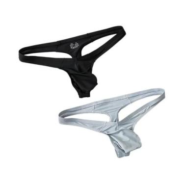 Imagem de Cuecas Masculinas De Seda Gelada De Cintura Baixa Com Bolso Grande, Sh