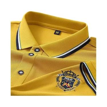 Imagem de Camiseta Polo Masculina De Verão Com Corte Oversized, Respirável, Leve