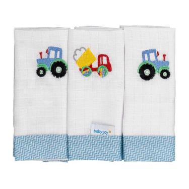 Imagem de Fralda de Tecido para Bebê Quadriculada 65cm x 67cm Baby Joy, Meio de 