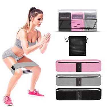 Imagem de 3 PCS Conjunto de Bandas Elásticas para Exercícios Esportivos Loop Band Yoga Treinamento em Academia Casa com Instrução e Bolsa Transporte Níveis Diferentes Trabalhar Braços Peito Barriga Pernas Múscu