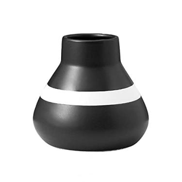 Imagem de U5GAAALPPQ9 Decoração de casa moderna vaso de cerâmica ornamentos de decoração de sala de estar arranjo de flores hidropônico garrafa de cerâmica vaso de flores (cor: 03) (3)