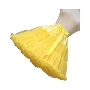 Imagem de Saia De Tule Plissada Em Camadas Branca E Preta Para Mulheres, Saia Pu