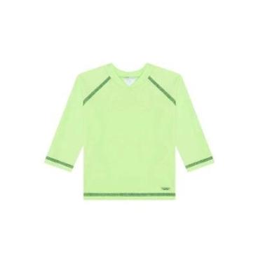 Imagem de Camiseta Infantil Praia c/ Proteção Solar UV 50+ Verde Luc.Boo-Masculino