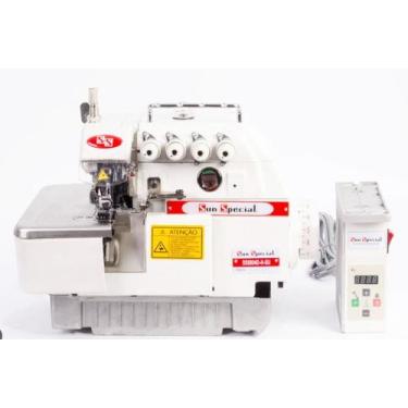 Imagem de Máquina Costura Overlock Ponto Cadeia Embutidor Corrente 2 Agulhas - S