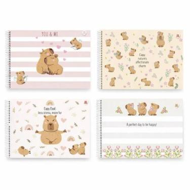 Imagem de Caderno Espiral Cartografia Desenho Capivarinhas Sortido Capivara Esco