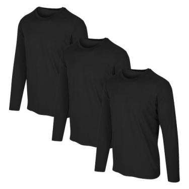 Imagem de Kit com 3 Camisetas Térmicas Segunda Pele Proteção UV50+ Slim Fitness 