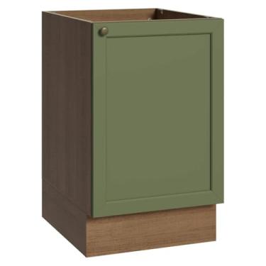 Imagem de Balcão de Cozinha 50cm 1 Porta (sem Tampo) Rustic/verde Vik Madesa