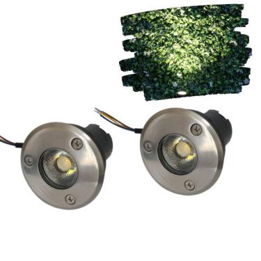 Imagem de Kit 2 Balizador Led Cob 3W Bivolt Spot Embutir Trilhas Piso