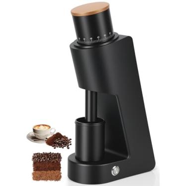 Imagem de Preto, 100~220V, 15.5 * 9 * 30.5 cm, Moedor de Café, Moedor de Café Elétrico, Moedor de Cafe, Moedor Cafe, Moedor Café, Moedor Cafe Eletrico, Traga um Copo de Metal com Fundo Magnético