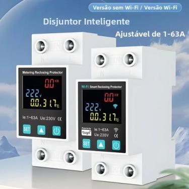 Imagem de Disjuntor Inteligente WiFi 1P 1-63A Com Temporizador, Medição De Energ