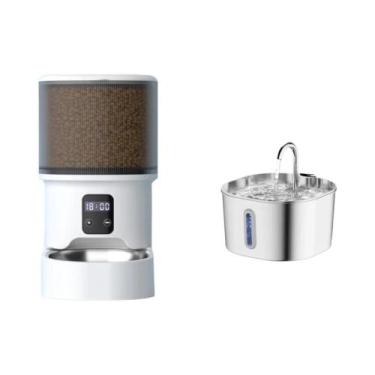 Imagem de Dispensador Automático De Ração Para Gatos E Cães 4L Smart WiFi Com Ti