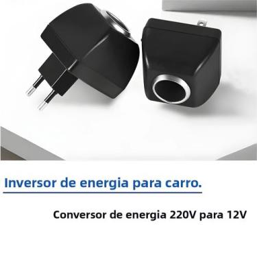 Imagem de Adaptador De Tomada De Isqueiro 12V Para Carro, Plugue EU/UK, Converso