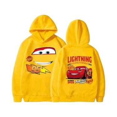 Imagem de Moletom Com Capuz Infantil Lightning McQueen Para Meninos E Meninas, E