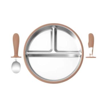 Imagem de Conjunto De Tigelas Para Alimentação De Bebês 3 Peças: Prato De Aço In