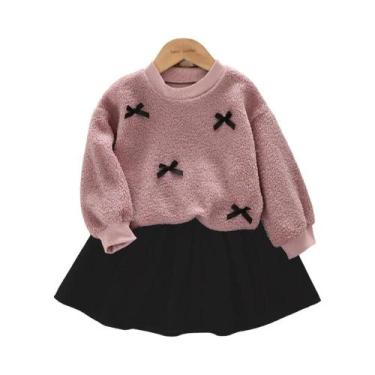 Imagem de Conjunto De Saia E Top De Plush Para Meninas De 3 a 7 Anos, Roupas De 