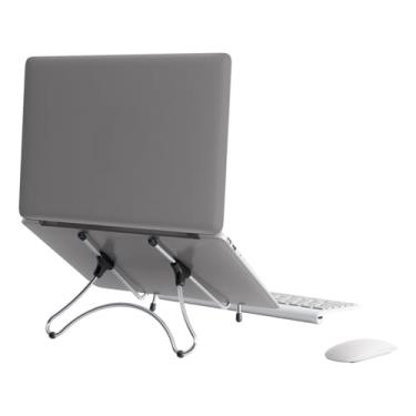 Imagem de Suporte para Notebook Elevado - Funcional para Trabalho, Estudo e Home Office, Versátil para Ambientes Domésticos e Profissionais (Prateado)