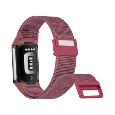 Imagem de Pulseiras Magnéticas Ajustáveis De Nylon Para Fitbit Charge 6 E 5, Sub