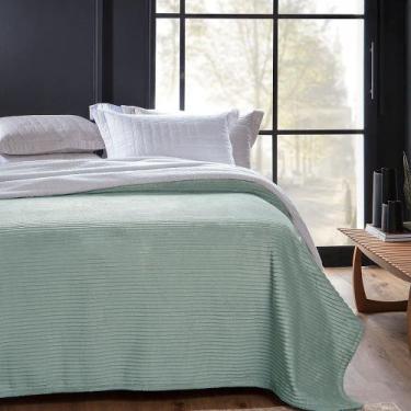 Imagem de Cobertor / Manta Casal Dyuri Sherpa Color - Jolitex, VERDE ARDOSIA