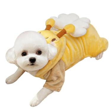 Imagem de Moletom com capuz para cães, roupas quentes de flanela, moletom com capuz para cachorro pequeno de inverno, para Munchkin Bichon Pet Filhote de cachorro gatinho pequeno, médio grande, viagem ao ar