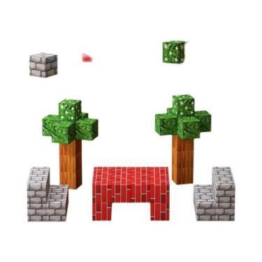 Imagem de Conjunto De Blocos Magnéticos Para Meninas 100 Peças Mundo Da Mineraçã