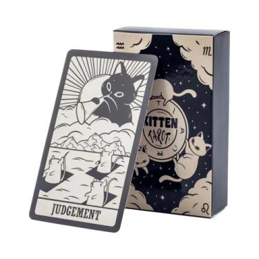 Imagem de Cartas De Tarô De Gato Fofo, Baralho De 78 Cartas, Oráculo Em Inglês, 