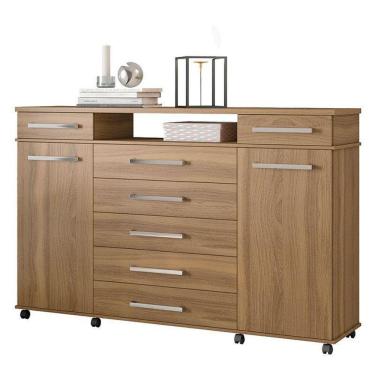 Imagem de Cômoda London E Guarda Roupa Casal Dalila 32411pe Amendola Off White Flex Com Pés - Demóbile