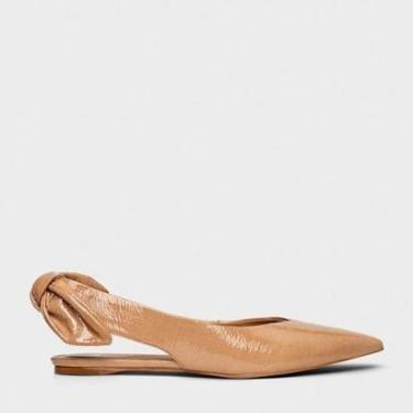 Imagem de Slingback Knot em Couro Verniz Cookie / Nude Carrano-Feminino