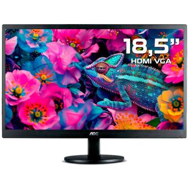 Imagem de Monitor Led Aoc 18.5", Resolução Hd 1366x768, 60 Hz, Hdmi, Vga, Widescreen - E970swhnl