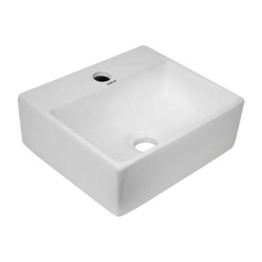 Imagem de Cuba Em Louça Retangular De Apoio Sobrepor Banheiro Lavabo - Mixtou