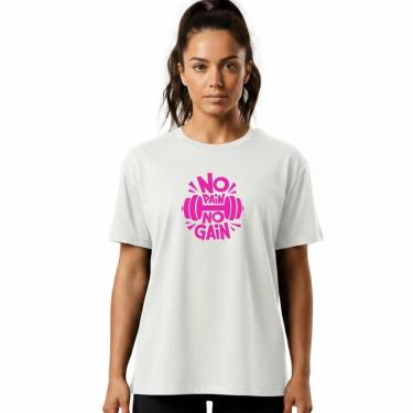 Imagem de Camiseta Feminina Algodão Premium NO PAIN NO GAIN-Feminino