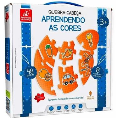 Imagem de QUEBRA-CABECA Aprendendo as Cores Brincadeira de Criança