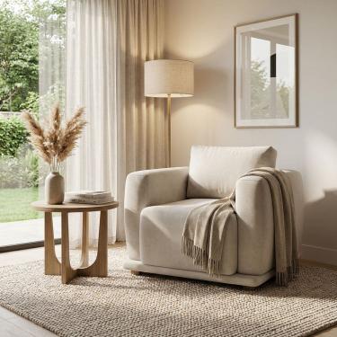 Imagem de Poltrona Decorativa Bridge Clássica Bouclé Premium De Luxo Para Sala Quarto Recepção Design Autoral Robusto