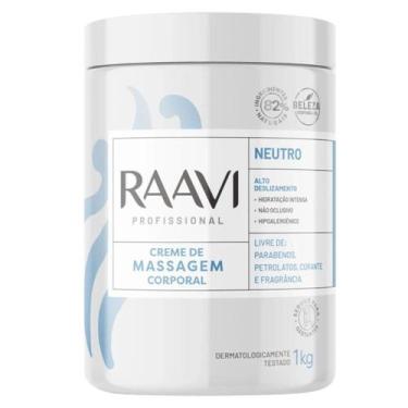 Imagem de Creme de Massagem Corporal Neutro Raavi 1kg - Hidratação e Deslizament