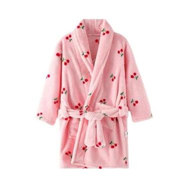 Imagem de Pijamas De Flanela Macia Para Meninas E Meninos, Roupão Quente De Outo