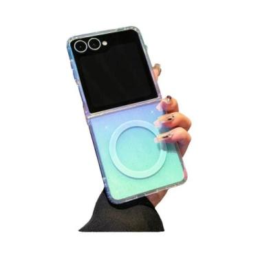 Imagem de Capa De Telefone Antichoque Dobrável Com Gradiente Arco-Íris Para Meni