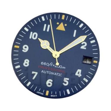 Imagem de Relógio De Mergulho Estilo Piloto Azul 29mm Com Mostrador E Ponteiros 