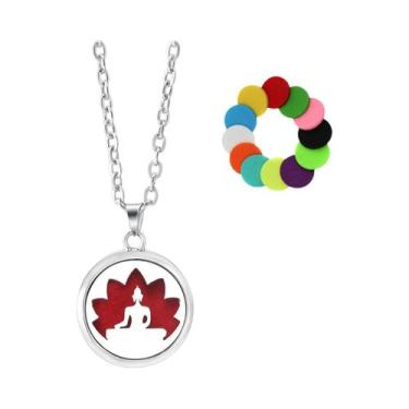 Imagem de Colar Difusor De Óleo Essencial Em Aço Inoxidável Para Mulheres, Pinge