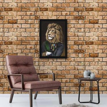 Imagem de Quadro Decorativo Leão Nobre 34x23cm