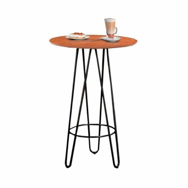 Imagem de Mesa Bistrô Dubai Madeira Com Base Preto 60 Cm