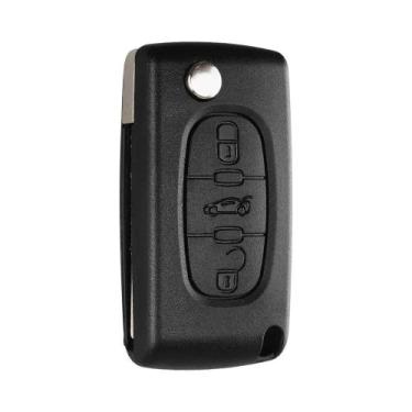 Imagem de Capa De Chave Para Carro Peugeot 306 407 807, Estojo Dobrável Para Con
