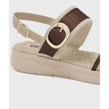 Imagem de Sandália Feminina Flatform Tiras Comfortflex Bege-37041, Bege, 37
