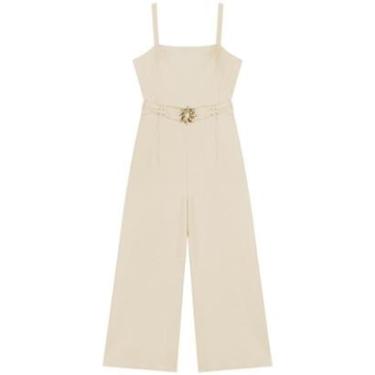 Imagem de Macacão Midi De Alças Com Decote Reto E Cinto-Feminino